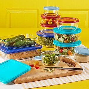 22-Piece Pyrex Glass Food Storage Set $32.39 + Free Shipping Orders $49+