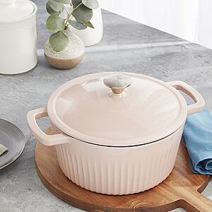 5-Quart Mingle & Co. Fluted Enameled Cast Iron Dutch Oven (Pink) $19.86 + Free Shipping on $49+