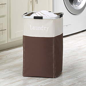 Whitmor Square Easy Care Laundry Hamper (Java) $8.97 + Free Shipping w/ Walmart+ or on $35+