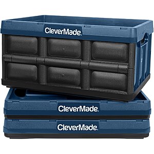 3-Pack CleverMade 32L (8-Gallon) Collapsible Storage Bin (Ocean) $28.19 + Free Shipping w/ Walmart+ or on $35+
