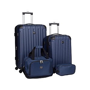 4-Pc Travelers Club Expandable Midtown Hardside Luggage Travel Set from $55 + Free S&H w/ Prime