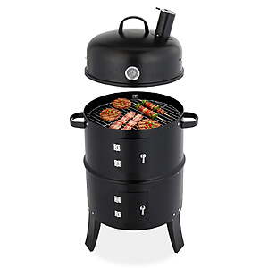 21" Zimtown 3-Level Charcoal Grill & Smoker (Black) $53.98 + Free Shipping
