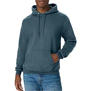 Hanes Men's EcoSmart Fleece Pullover Hoodie (Metallic Teal)