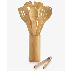 7-pc Arch Studio Bamboo Utensil Set & Holder