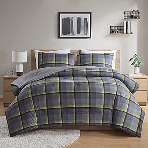 3-Piece Mainstays Western Plaid Comforter Set (King, Green) $19.44 + Free Shipping w/ Walmart+ or on $35+