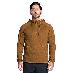 Wrangler Workwear Men's Sweater Fleece Mock Neck Hoodie (Rubber, Sizes: S-3XL) $10.43 + Free Shipping w/ Walmart+ or on $35+