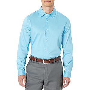 Amazon Essentials Men's Regular Fit Long Sleeve Stretch Dress Shirt (Sky Blue, Size:  Large) $5.52 + Free Shipping w/ Prime or on $35+