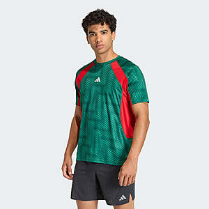 adidas Men's FIFA World Cup 26 Climacool Graphic T-Shirt (Team Dark Green / Better Scarlet / Black, Sizes: M-XXL) $9.60 + $4.95 Shipping