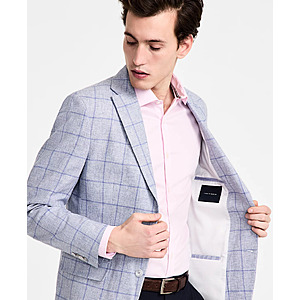 Tommy Hilfiger Men's Modern-Fit Linen-Blend Windowpane Sport Coat (Blue) $29.99 + Free Store Pickup at Macy's or Free Shipping on $39+