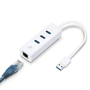 TP-Link USB 3.0 to Gigabit Ethernet + 3-Port USB Hub Adapter
