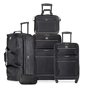 5-Piece Skyway Tideland Softside Spinner Luggage Set (Black, Blue) $157.00 + Free Shipping w/ Walmart+ or on $35+