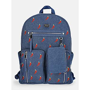 Madden NYC Women's Double Pocket Dome Backpack w/ Pouch (Chili Denim) $11.39 + Free Shipping w/ Walmart+ or on $35+
