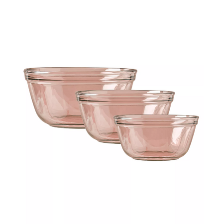 3-Piece Anchor Hocking Glass Mixing Bowl Set (Rosewater) $14.93. 24-Piece Storage Set w/ SnugFit Lids $29.99 + Free Pickup at Macys or F/S on $39+