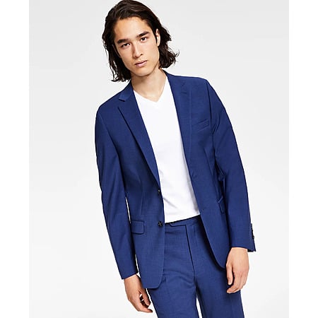 Calvin Klein Men's Slim-Fit Wool-Blend Stretch Suit Jackets )Blue, Various Sizes) $69.99 + Free Shipping