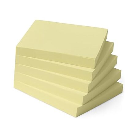 5-Pack 3"x3" Amazon Basics Square Sticky Notes (Yellow) $2.99 + Free Shipping w/ Prime