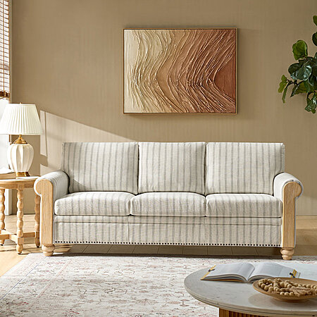Almost 60% Off Farmhouse Linen Sofa!