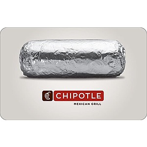 $50 Chipotle eGift Card (Email Delivery)