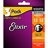 Elixir Light 12-53 Nanoweb Acoustic Guitar Strings 3-pack $29.99