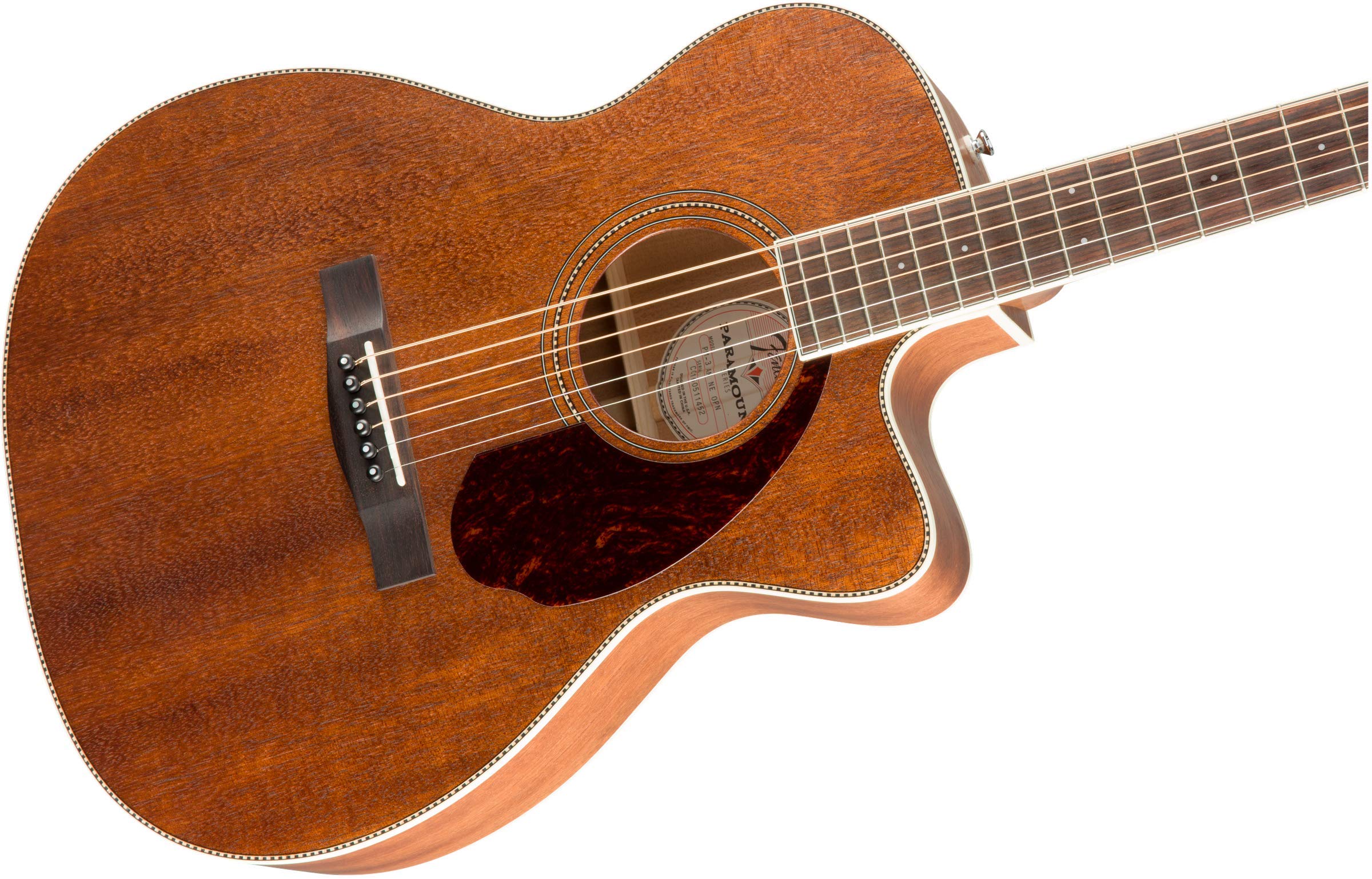 Fender Paramount PM-3 All-Mahogany Triple-0 Acoustic Guitar with Case - $270 with 20% coupon
