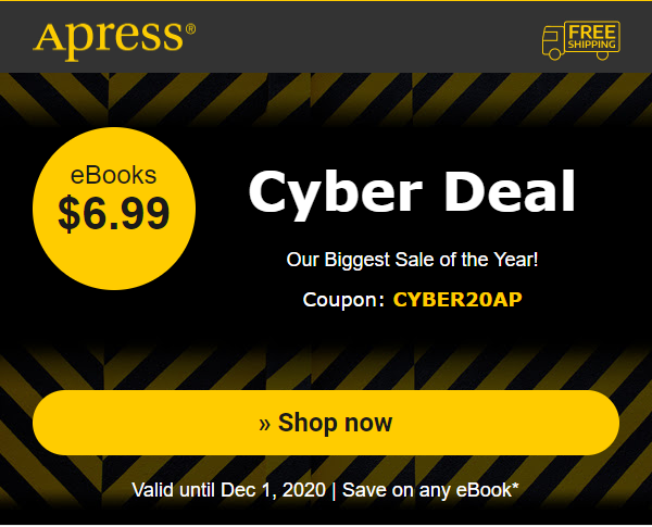 apress.com - $6.99 for any ebook