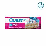 Quest Nutrition Birthday Cake Protein Bar, High Protein, Low Carb, Gluten Free, Keto Friendly, 12 Count [Birthday Cake] $19.04