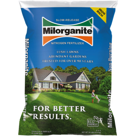 milorganite  - $7.60 a bag when you buy 10($8 per bag when you buy less) @fleet farm(Normally $12.99, more elsewhere)