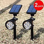 urlhasbeenblocked 200 Lumen Solar LED Spotlights (Pack of 2) - $32.99 AC + FS @ Amazon