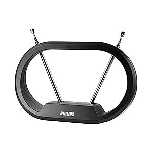 Philips Indoor TV Antenna Rabbit Ears (SDV7114A/27) $6.99 + Free Shipping w/ Prime