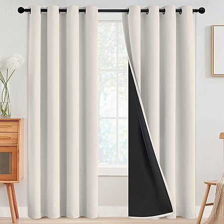 SimpleHome 52 x 84 Inch 2 Panels 100% Blackout Curtains $19.98