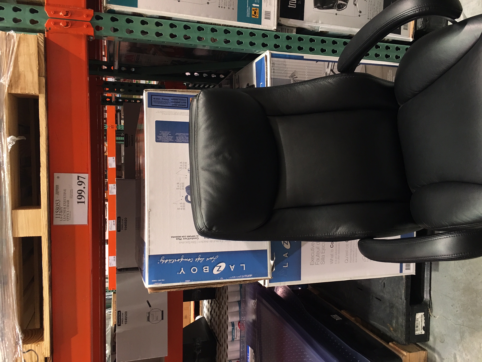 La Z Boy Leather Executive Office Chair At Costco For 199 97 Ymmv