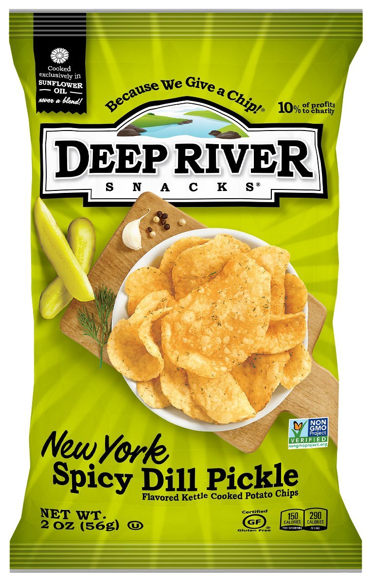 Deep River Kettle Cooked Potato Chips (New York Spicy Dill Pickle) (2oz x 24 Count) $16.13