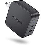 RAVPower Amazon Renewed 2 PORT 61W PD USB C / USB A 12W Power Adapter Charger $13.99  shipped Amazon