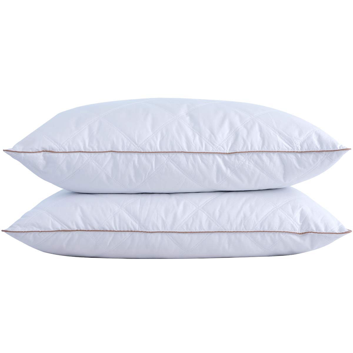 Puredown Set Of 2 Natural Goose And Down Feather Pillows Classic