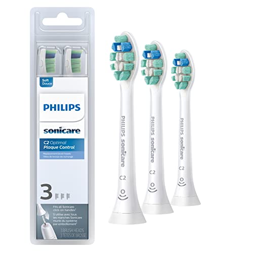 Philips Sonicare Genuine C2 Optimal Plaque Control Toothbrush Heads, 3 Brush Heads, White $22.79
