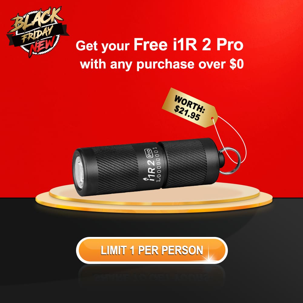 Free Olight i1R 2 Pro Flashlight w/any item over $0 + Shipping