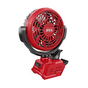 SKIL PWRCORE Multi-Volt Brushless 4-inch Clamp Fan (Tool Only, Red) $12.99 + Free Shipping w/ Prime or on $35+