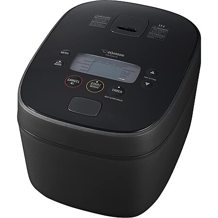 Zojirushi NW-QAC18 10-Cup Capacity Flat-Top Induction Cooker and Warmer with Custom Cooking Pan, Double Nonstick Coating for Easy Clean-Up (Black) $266.59