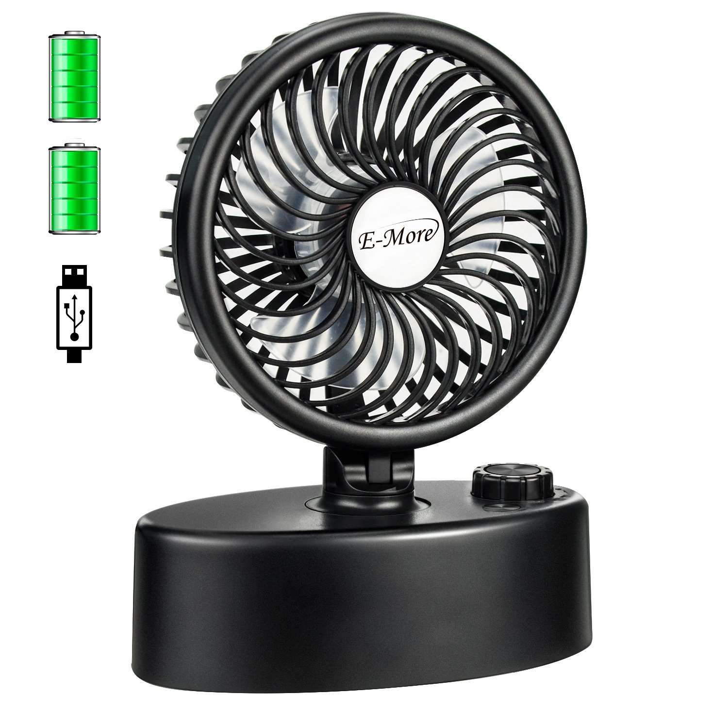E More Battery Operated Desk Fan Mini Usb Personal Table Fan