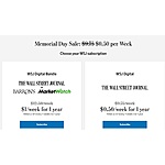 1-Year of The Wall Street Journal Subscription (All Access Digital) $2/Month