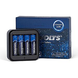 Kohl's - 50% off Tenavolt rechargeable Li-Ion batteries 4-pack ($17.09
