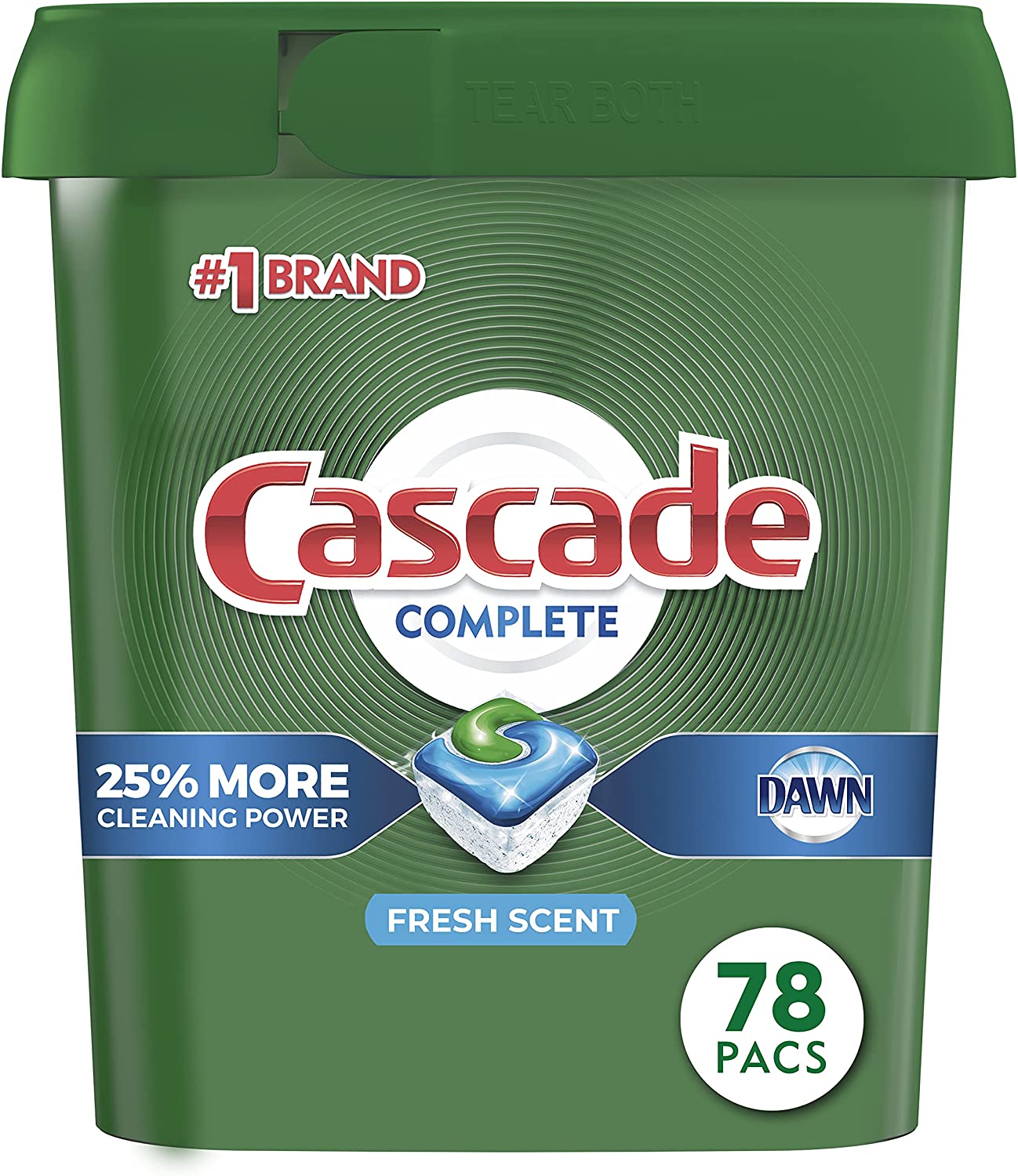 Cascade Complete Dishwasher-Pods @ Amazon: 234 pods for $38.52 (16 cents per top rated pod)