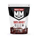 Muscle Milk 100% Whey Protein Powder, Chocolate, 5 Pound, 25g Protein W/ S&amp;S  - YMMV $28.95