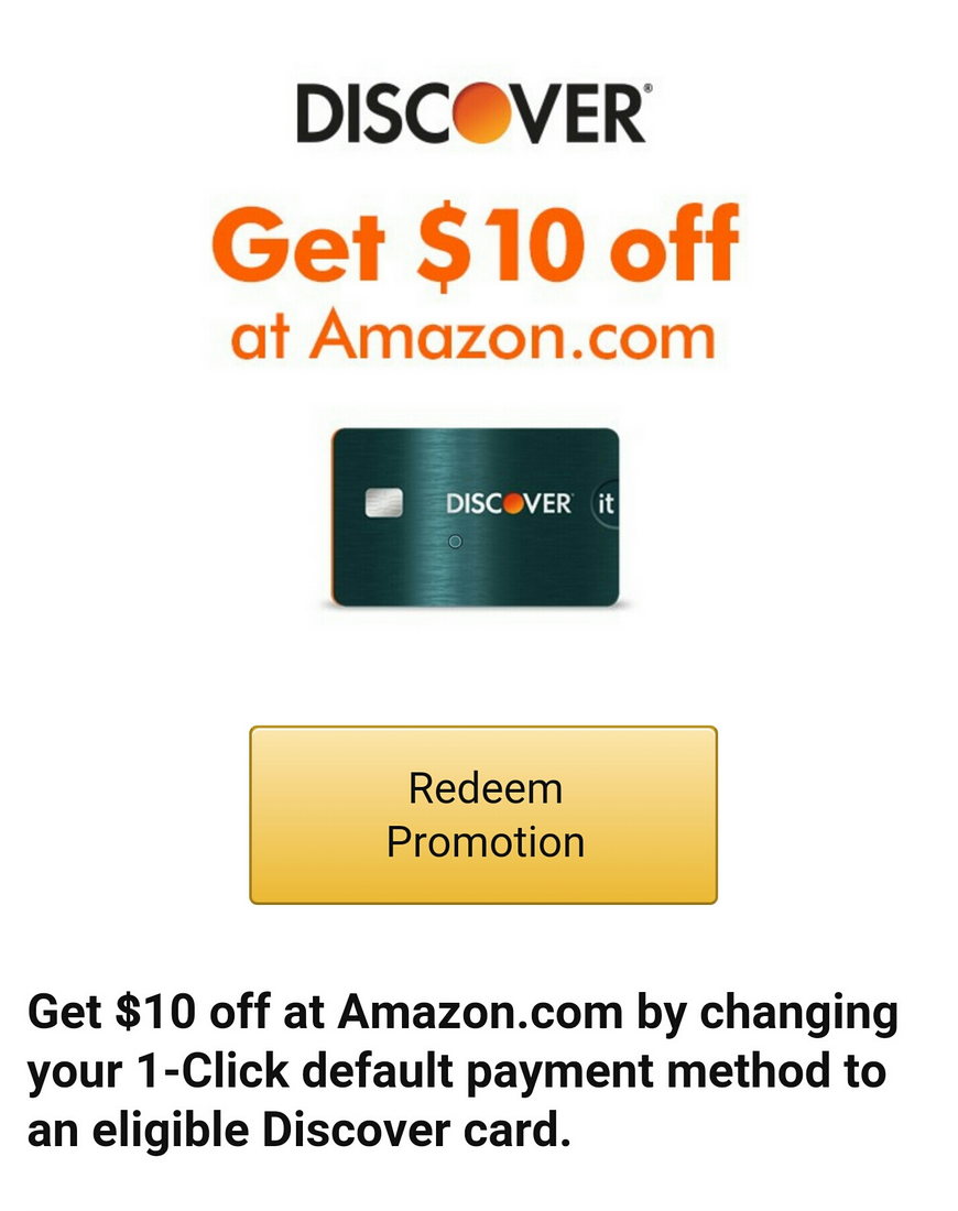 Get 10 Off at for Discover card 1Click payment