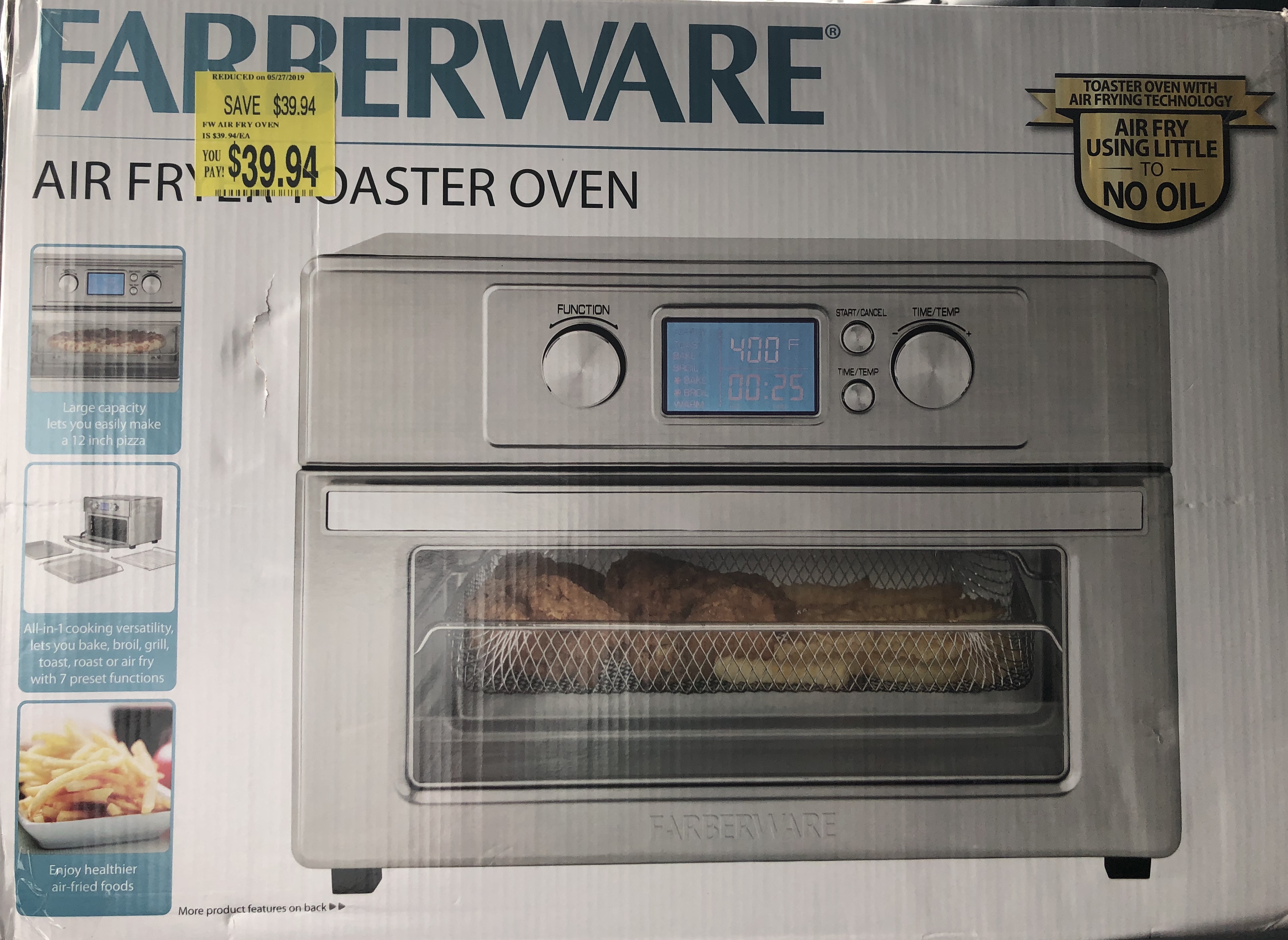 Farberware - Air Fryer Toaster Oven - Stainless Steel - Countertop - 201797