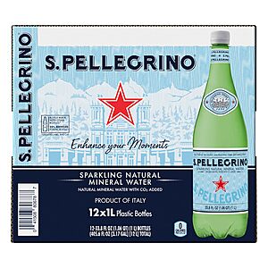 12-Pack 33.8-Oz S.Pellegrino Sparkling Natural Mineral Water for $14.21 w/ Subscribe & Save @ Amazon.com
