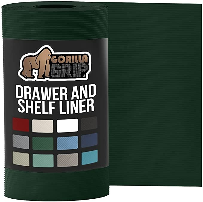 Shelf Drawer Liner Gorilla Grip Waterproof 17.5x20 and 17.5x10 Hunter Green Only Amazon $7.99  $6.99 FSSS