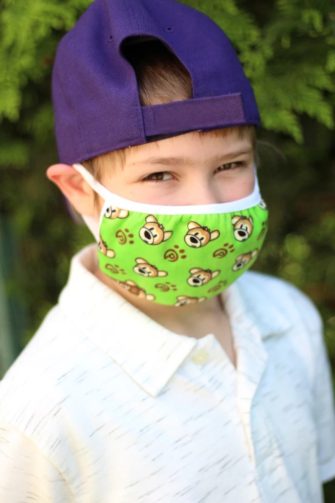 Kids reusable cotton face mask $2.50 + free shipping
