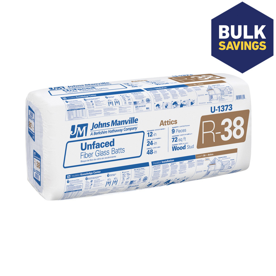 Johns Manville R38 Insulation Batt 24 X 48 On Sale At Lowes 39 Per Box Compared