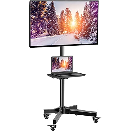 Amazon: ORAF Mobile/Rolling TV Cart with Lockable Wheels for 32-65 inch LCD/LED Flat Screen AV Carts & Stands, Tall TV Stand with Mount Height Adjustable Floor TV Stand $39.99