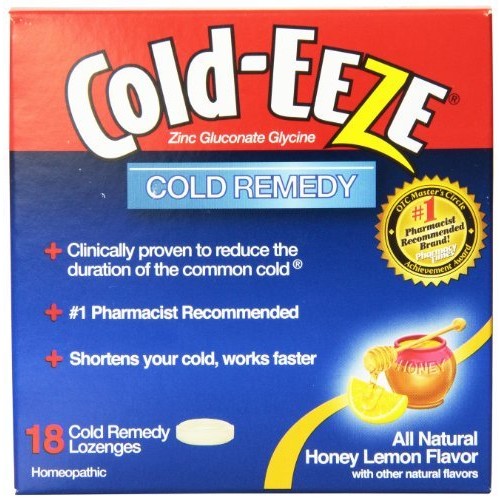 Cold-EEZE Cold Remedy Lozenges Honey Lemon, 18 Count, Cold Remedy Lozenges, Pharmacist Recommended Zinc Lozenge, Shortens Colds [Honey Lemon] $4.79
